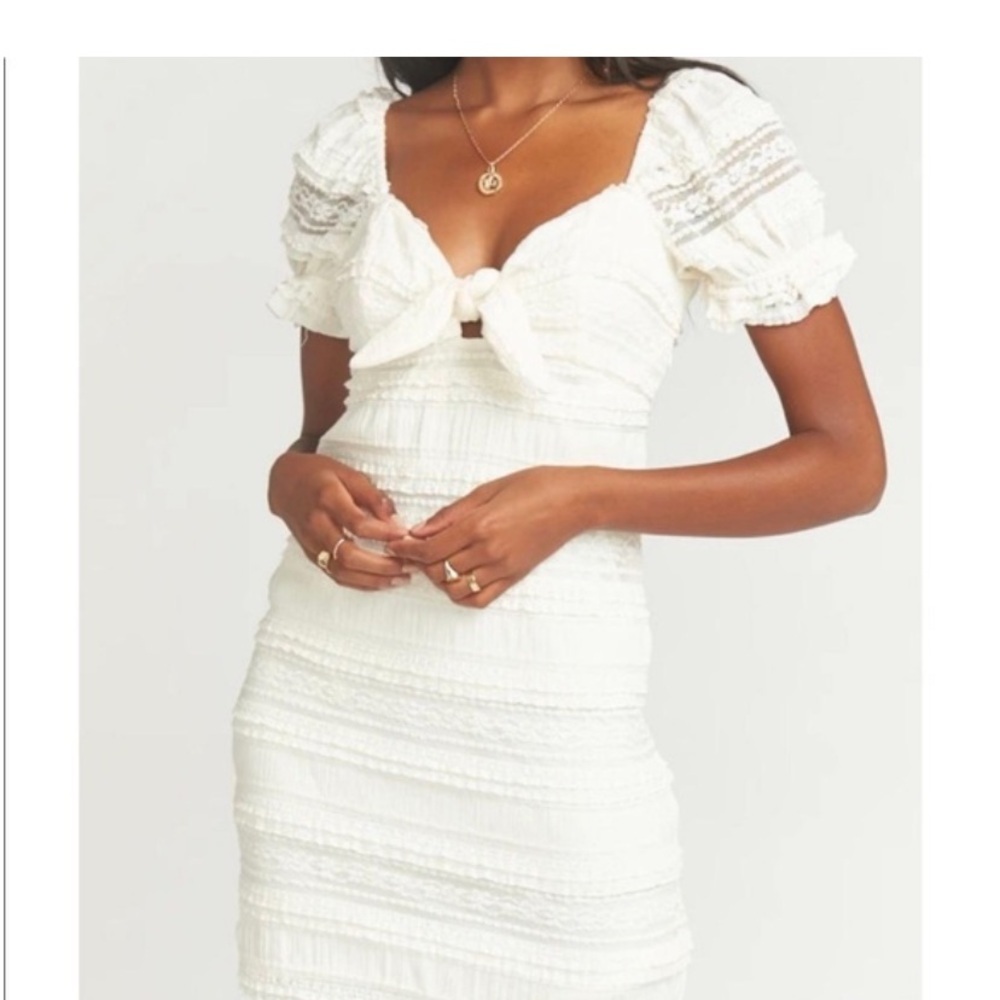 Show me your mumu honey mini dress white lace size xs